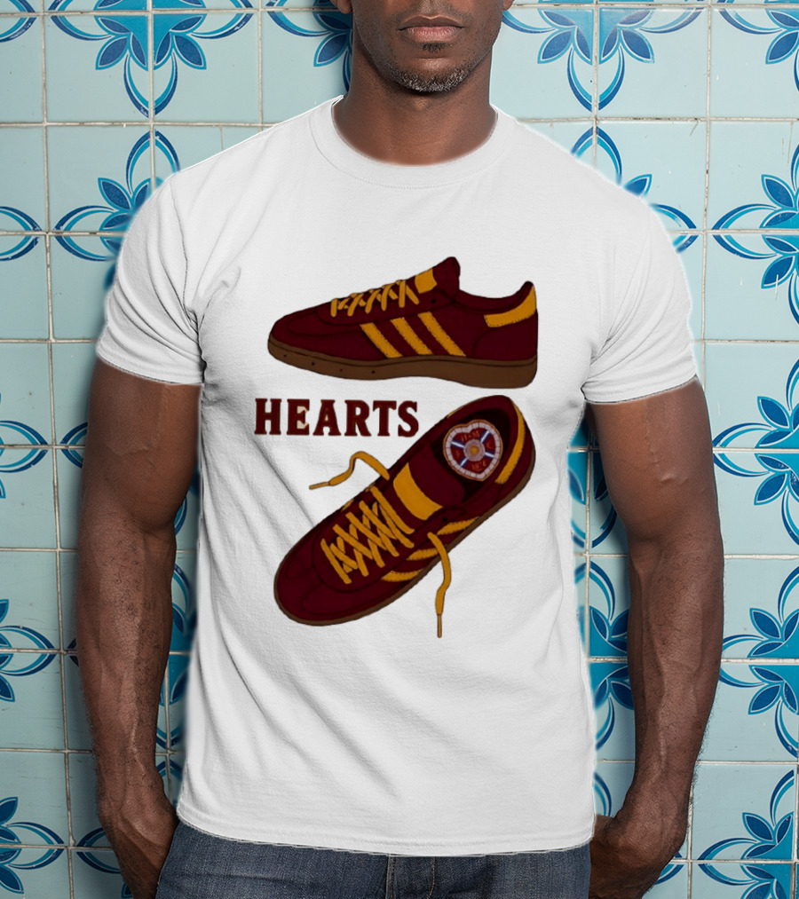 Hearts Casuals 1874 Maroon And Gold Shoes T-Shirt