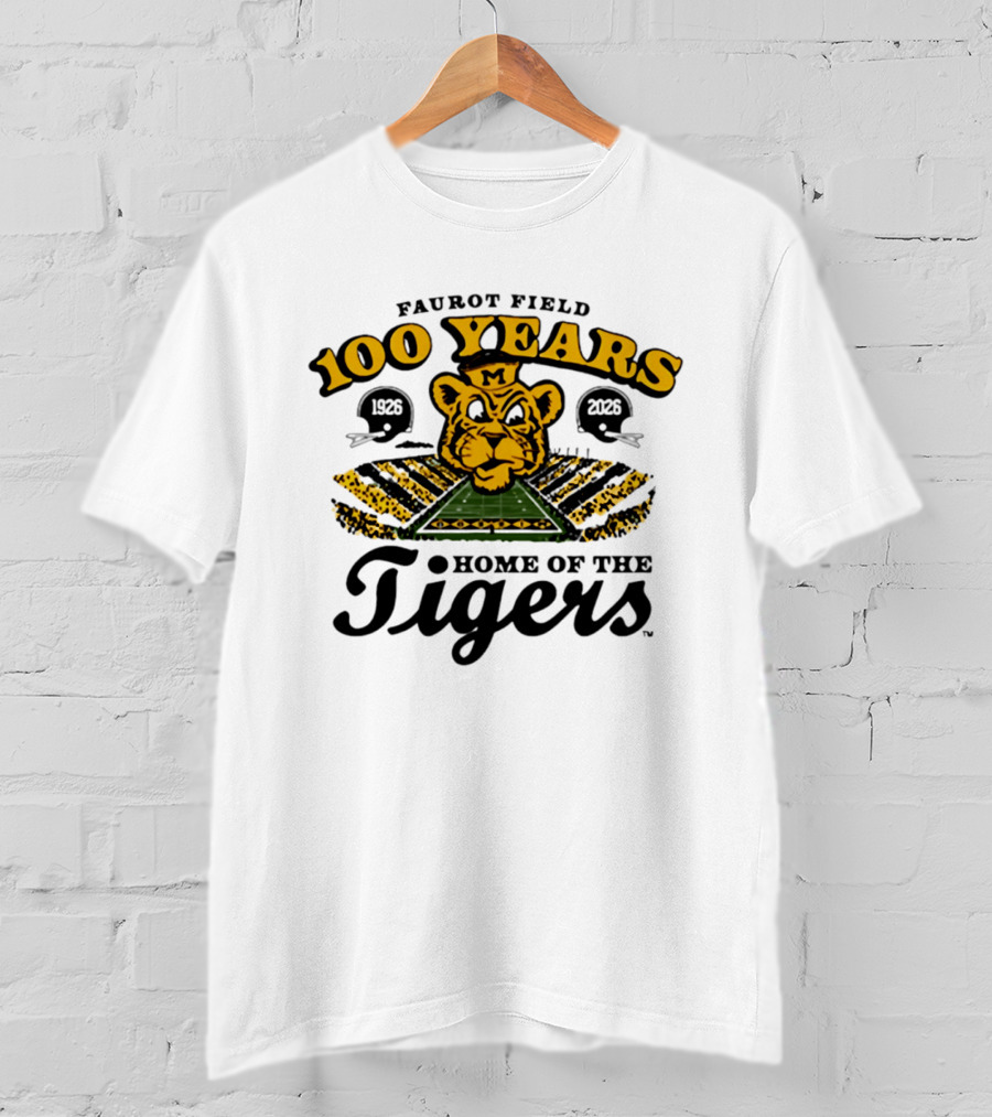 Faurot Field 100 Years Home Of The Tigers 1926 2026 T-Shirt