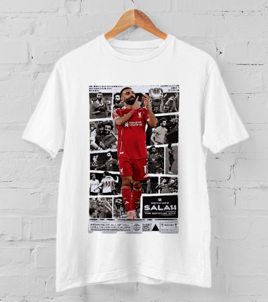 Mohamed Salah Liverpool FC The Egyptian King Magazine Collage T-Shirt