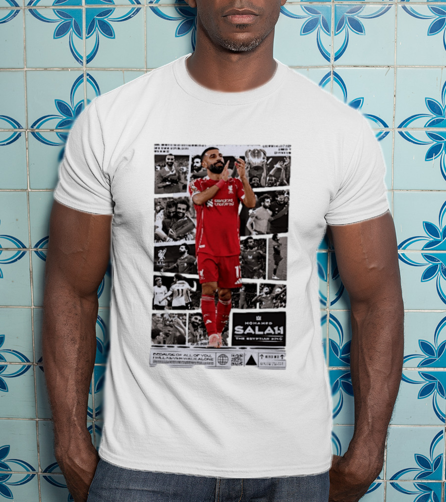 Mohamed Salah Liverpool FC The Egyptian King Magazine Collage T-Shirt