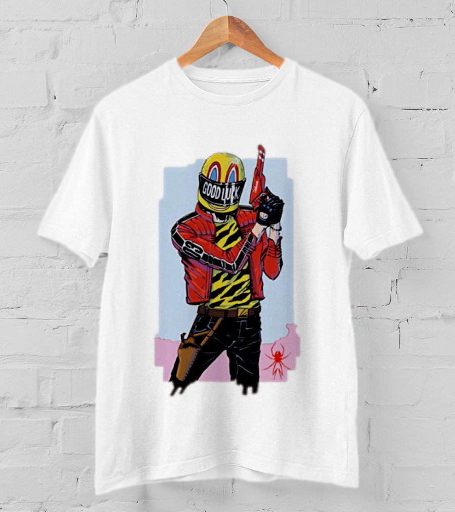 My Chemical Romance Good Luck Killjoys Comic Helmet And Gun Red Spider T-Shirt