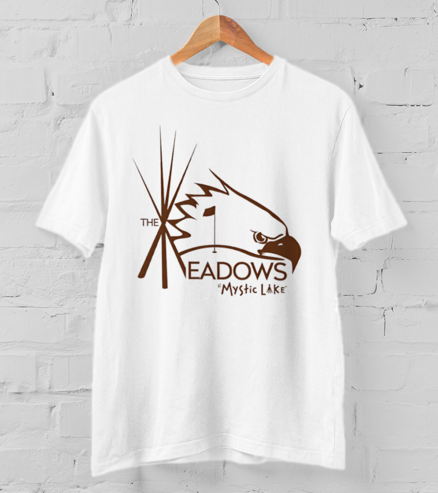 The Meadows Mystic Lake Golf With Eagle And Flag T-Shirt