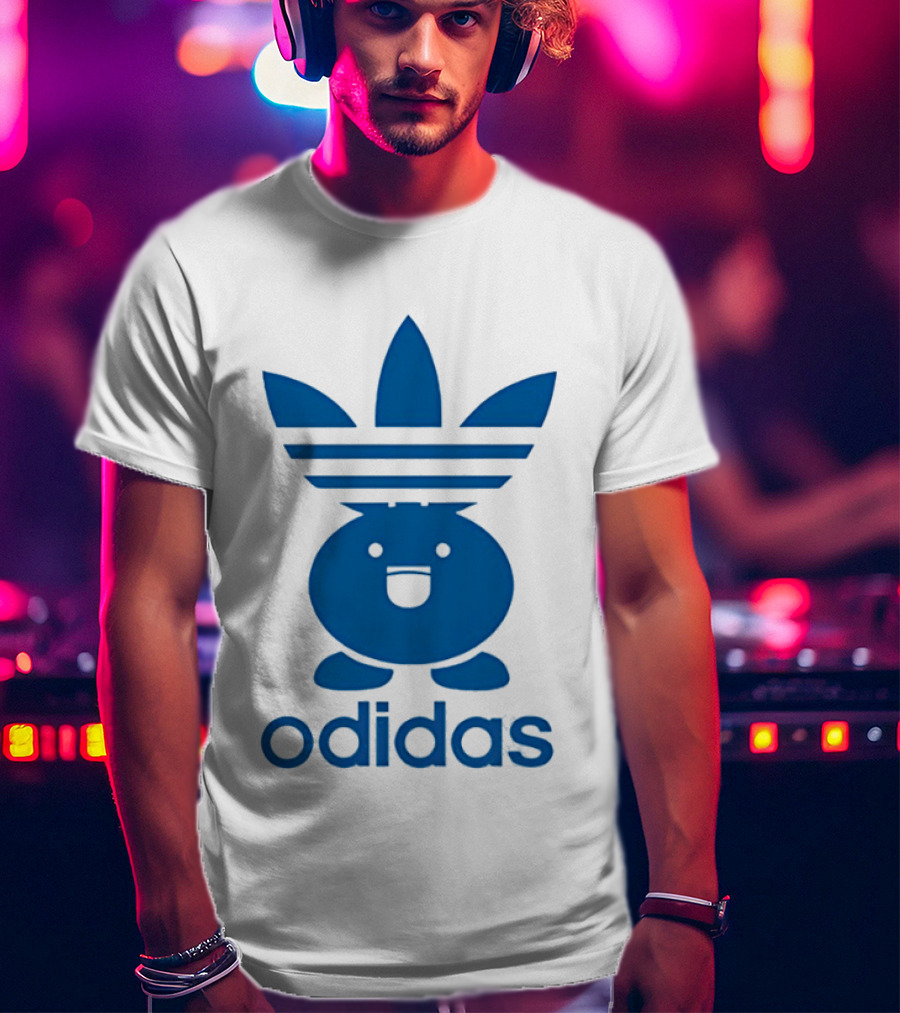 Odidas Pokemon Oddish Mashup Blue T-Shirt
