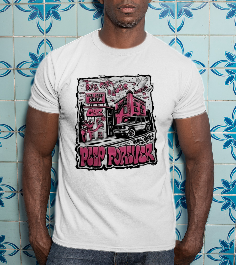 Big City Blues Peep Show Peep Forever Pink Panther GBC Park Avenue T-Shirt