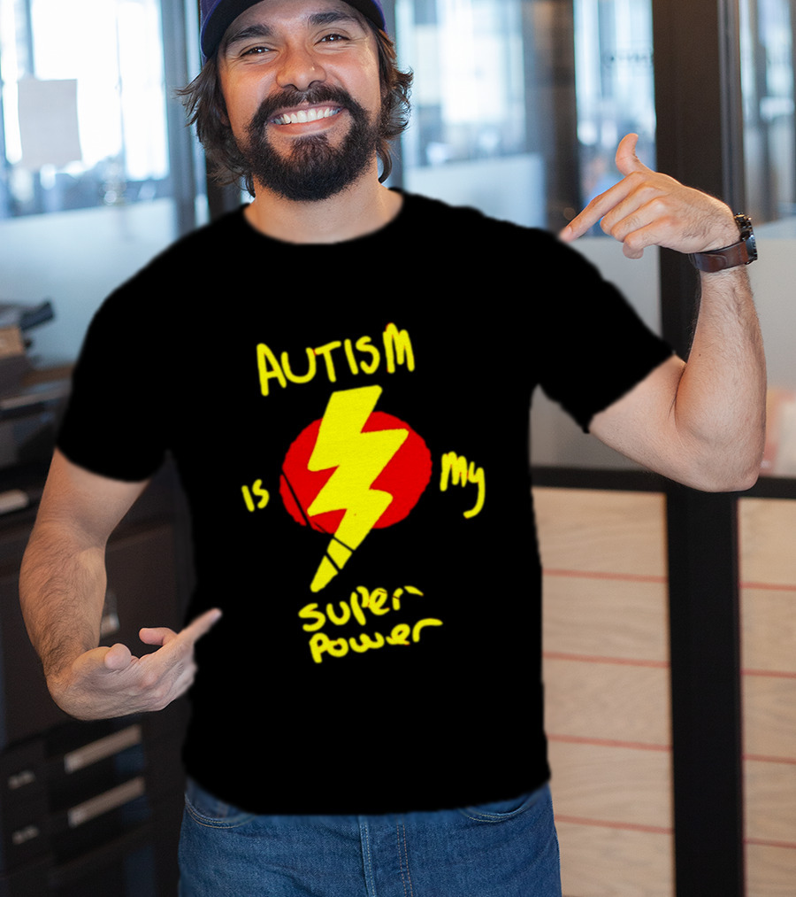 Autism Is My Super Power Lightning Bolt T-Shirt