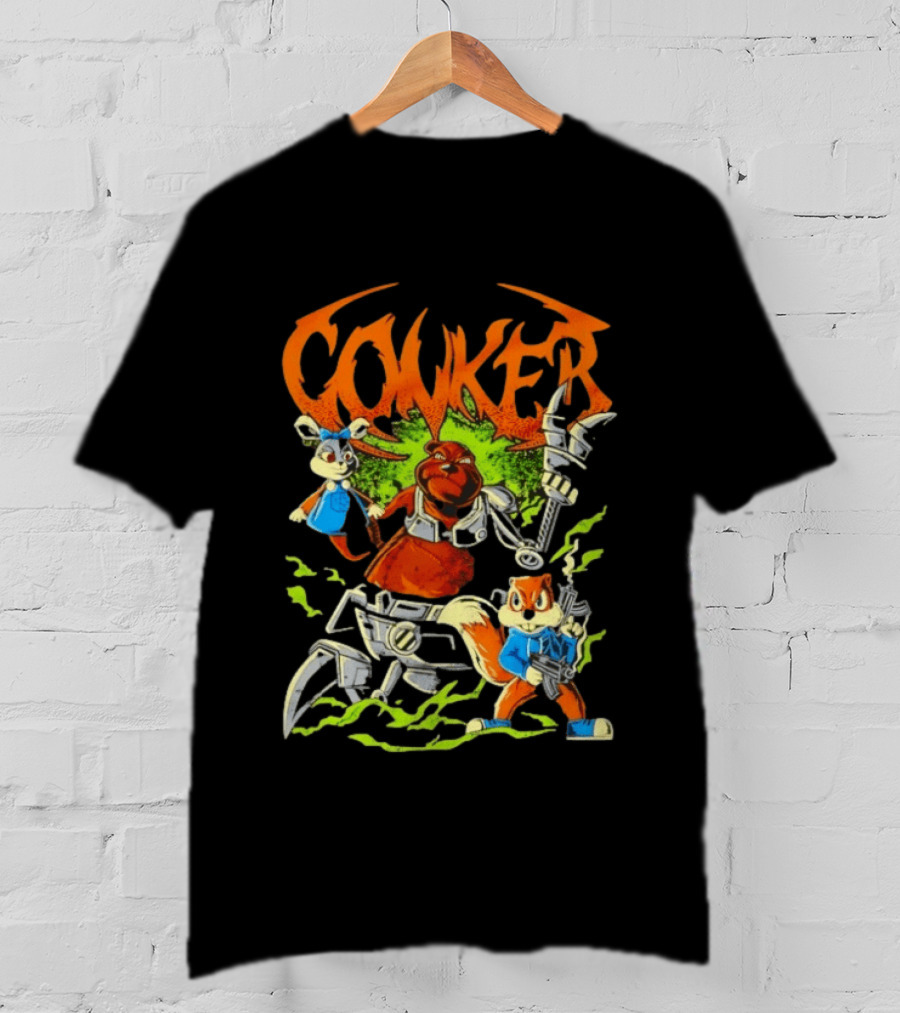 Conker Conquer The Day Robo Rabbit Duo Adventure T-Shirt