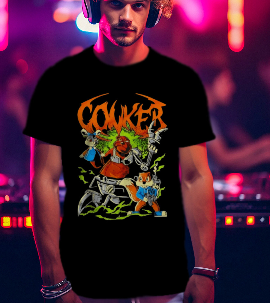 Conker Conquer The Day Robo Rabbit Duo Adventure T-Shirt