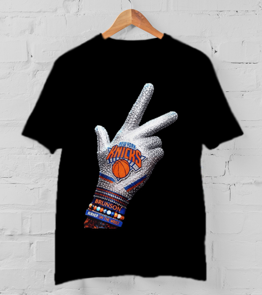 New York Knicks Iceman Jalen Brunson Burner On The Wrist Diamond Chain T-Shirt