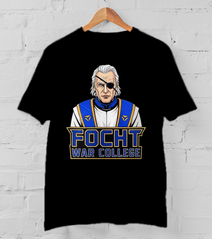 Focht War College Eyepatch Commander Blue And Gold Uniform T-Shirt