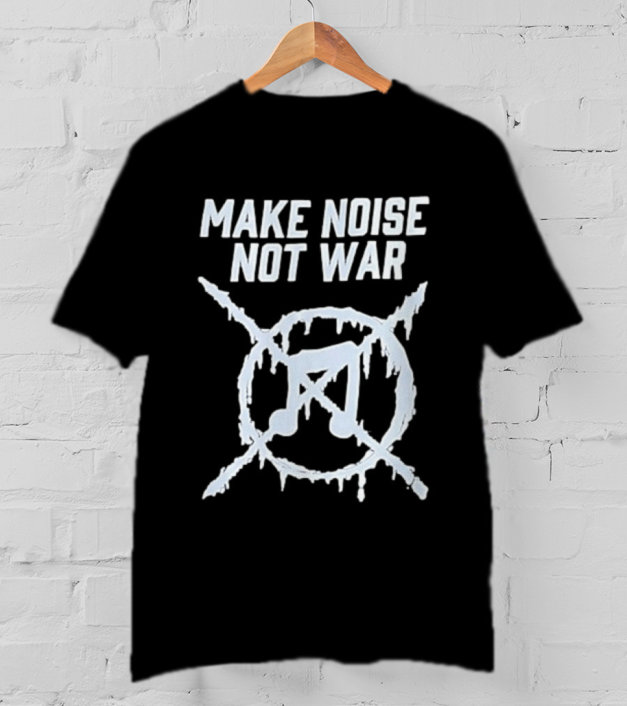 Make Noise Not War Icy Anarchy Music Note T-Shirt