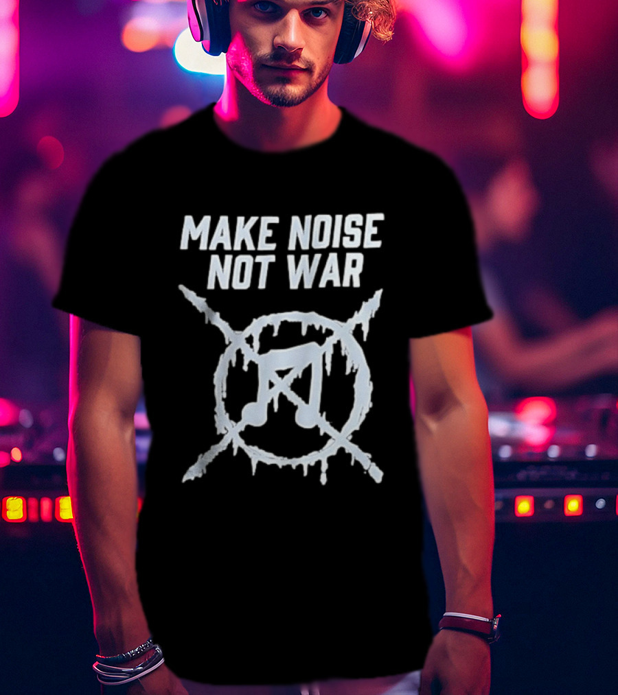Make Noise Not War Icy Anarchy Music Note T-Shirt