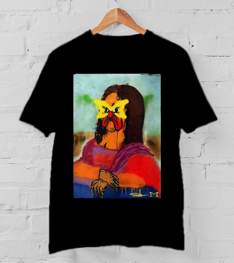 Mertra Slawn Mona Lisa Graffiti Remix T-Shirt
