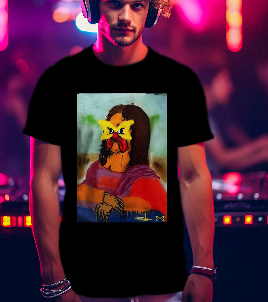 Mertra Slawn Mona Lisa Graffiti Remix T-Shirt