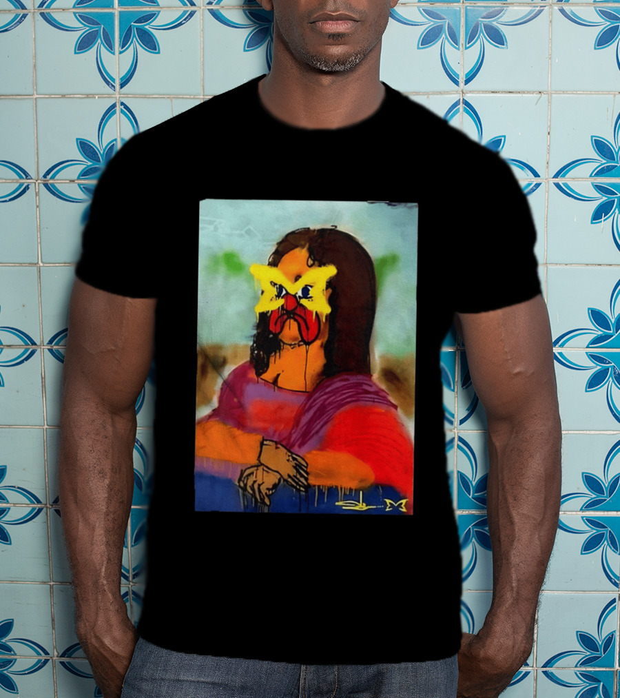 Mertra Slawn Mona Lisa Graffiti Remix T-Shirt