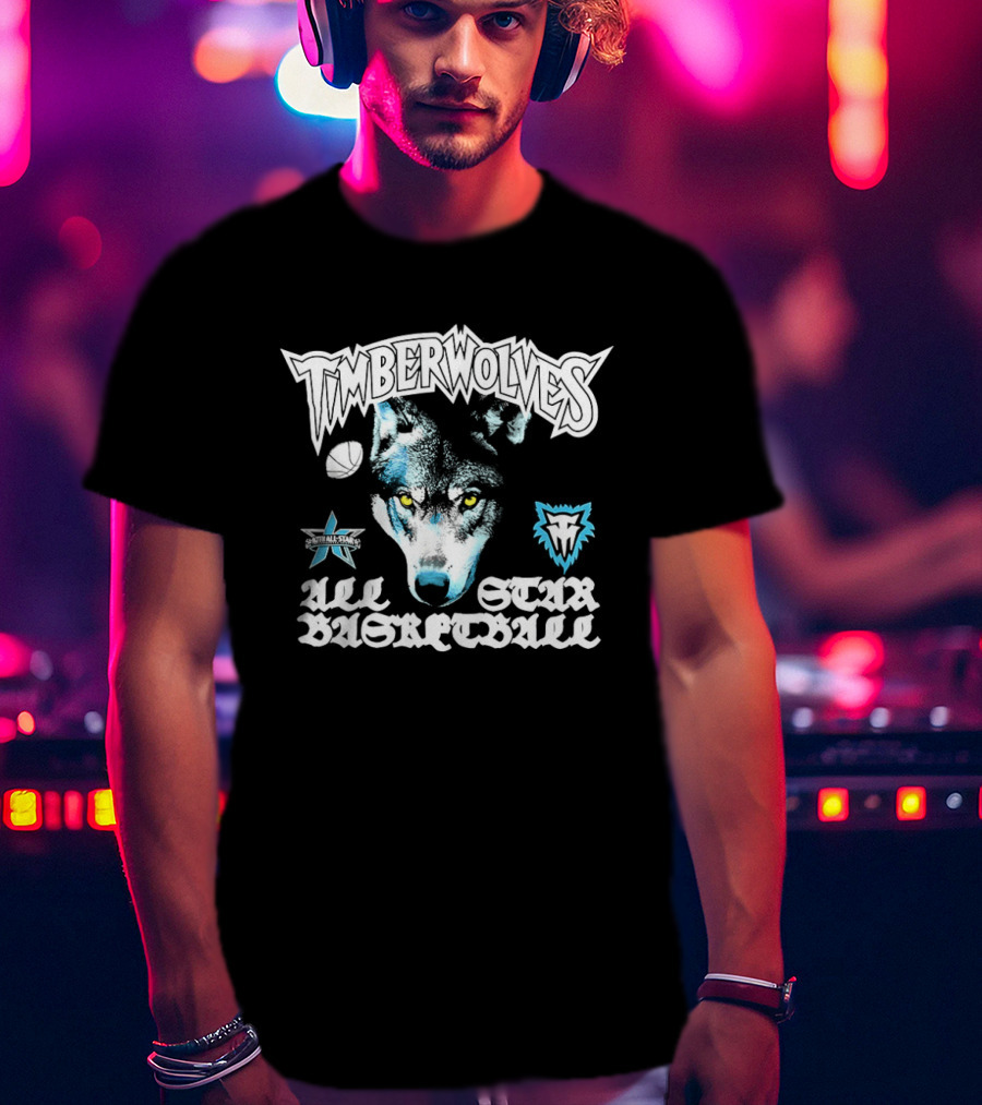 Timberwolves All Star Basketball Minnesota Wolf T-Shirt