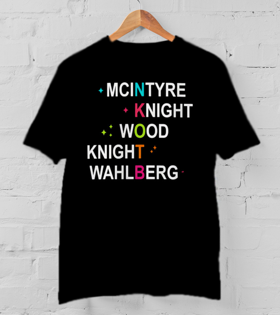 NKOTB McIntyre Knight Wood Wahlberg Colorful T-Shirt