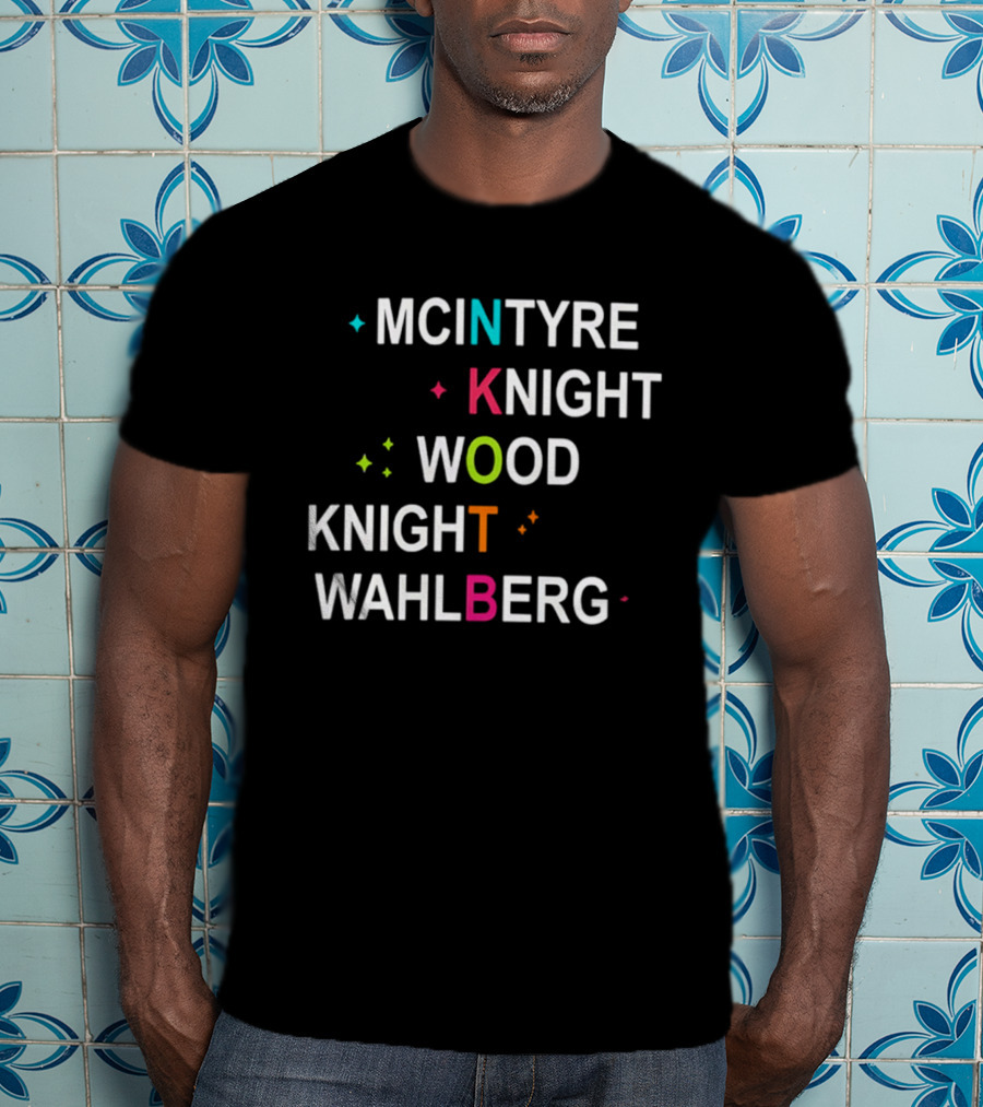 NKOTB McIntyre Knight Wood Wahlberg Colorful T-Shirt