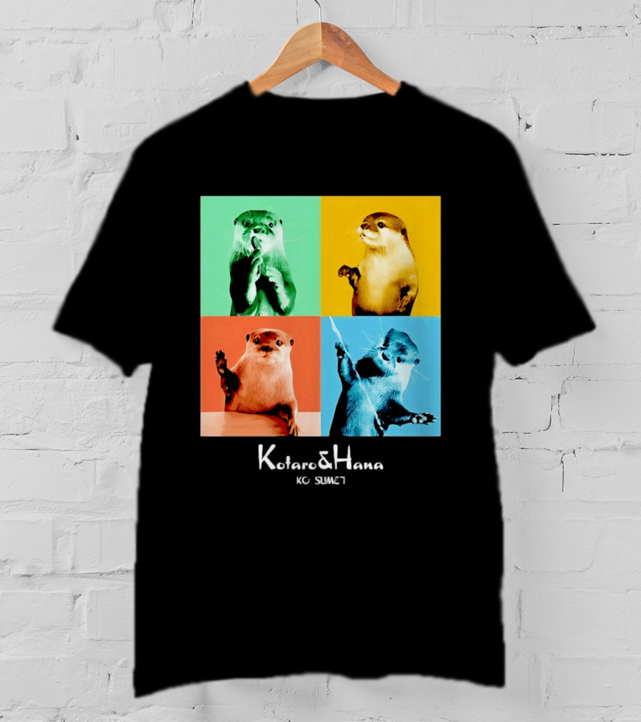 Kotaro And Hana Otters Pop Art Kotsumet T-Shirt