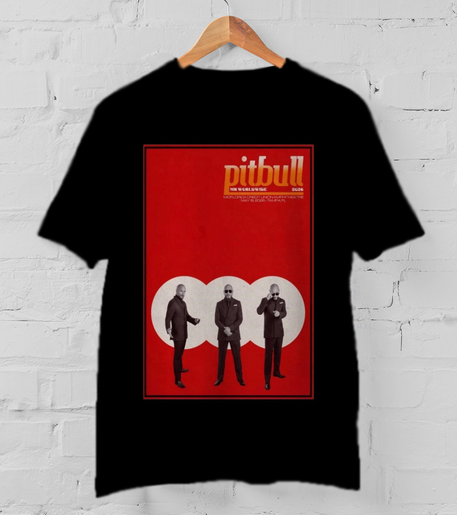 Pitbull Mr. Worldwide 2026 Midflorida Credit Union Amphitheatre May 16 Tampa FL T-Shirt