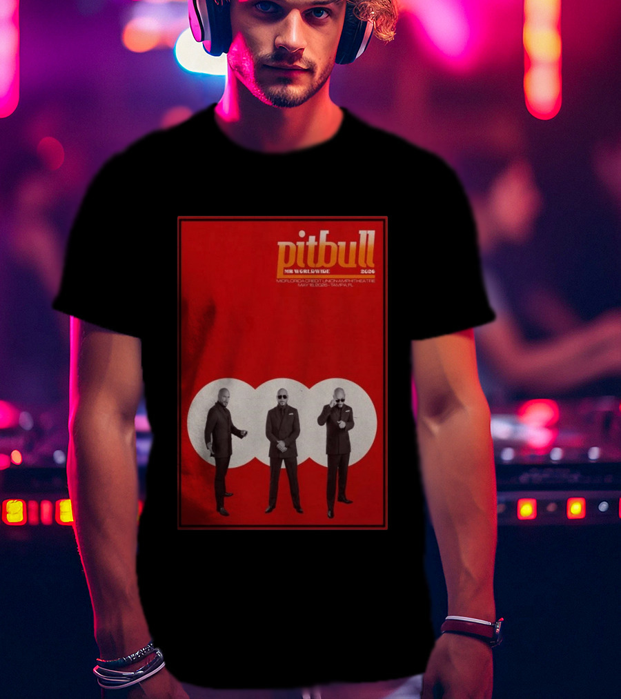 Pitbull Mr. Worldwide 2026 Midflorida Credit Union Amphitheatre May 16 Tampa FL T-Shirt