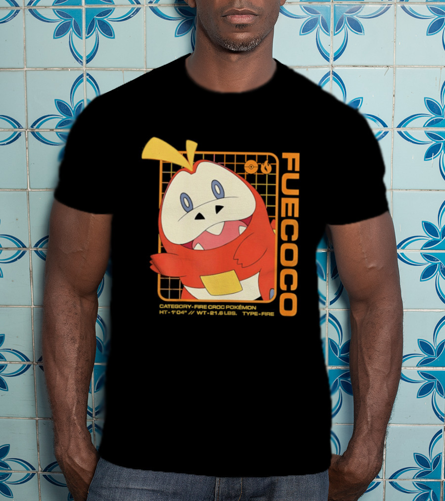 Fuecoco Fire Croc Pokémon Character Art Kanto Region T-Shirt