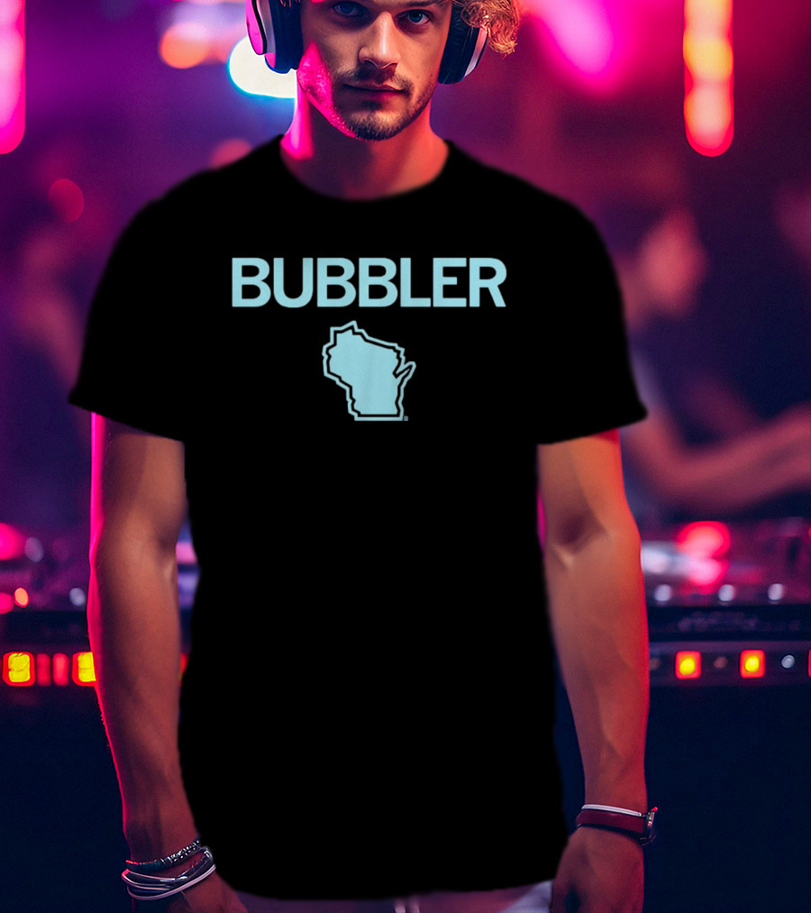 Bubbler Wisconsin Map T-Shirt