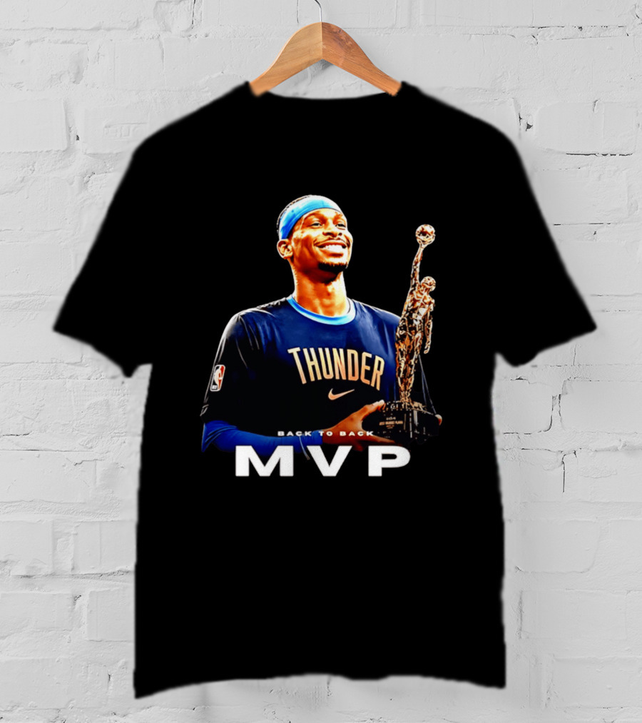 2026 MVP Back 2 Back Shai Gilgeous Alexander OKC Thunder T-Shirt