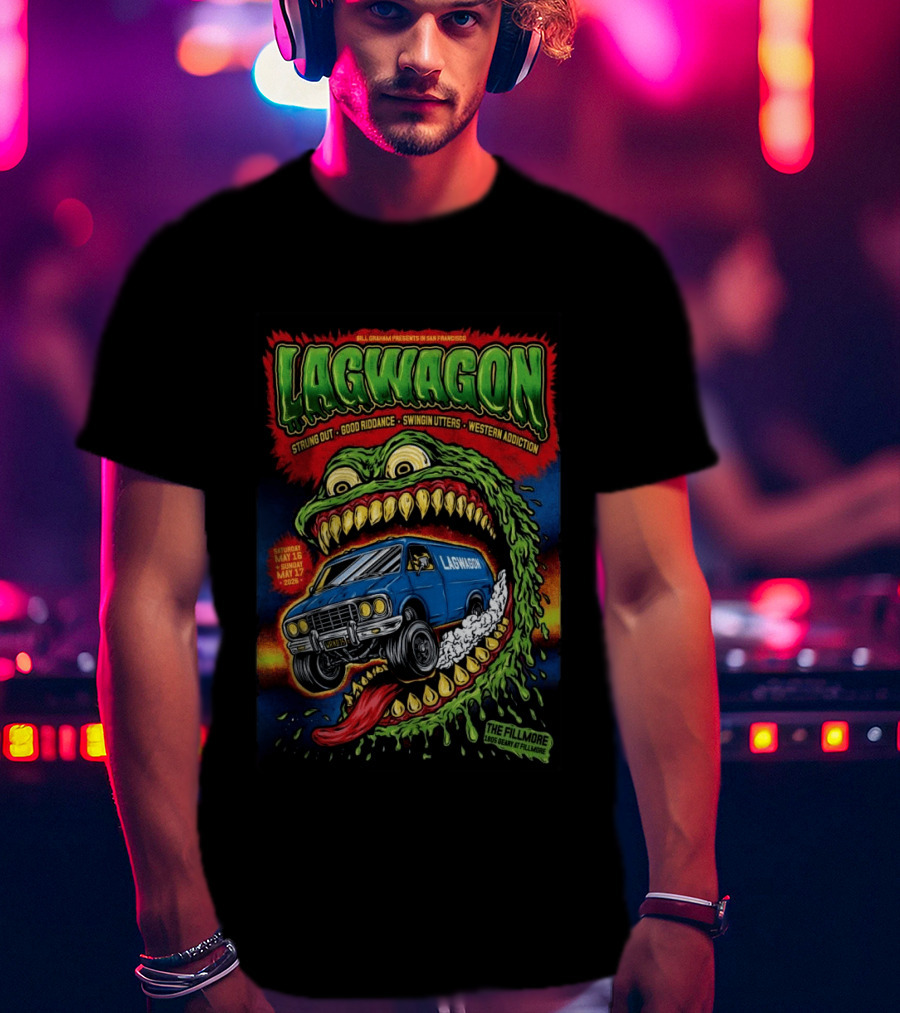 Bill Graham Presents Lagwagon Strung Out Good Riddance Swingin Utters Western Addiction The Fillmore San Francisco May 16 17 2026 Van Monster T-Shirt