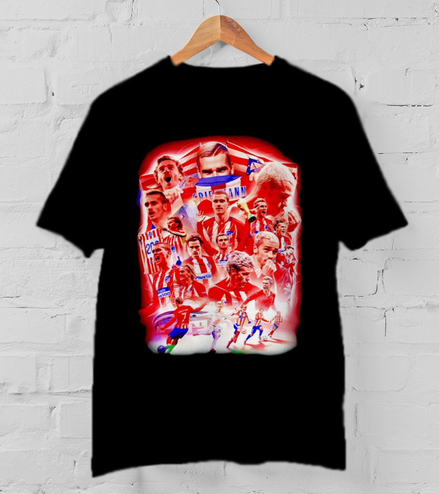 Atlético De Madrid Antoine Griezmann Fan Collage 2026 T-Shirt