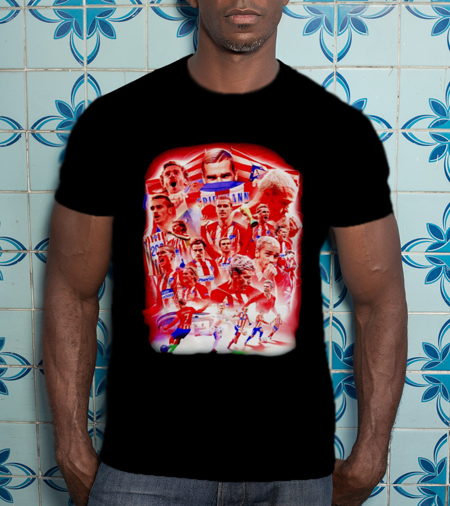 Atlético De Madrid Antoine Griezmann Fan Collage 2026 T-Shirt