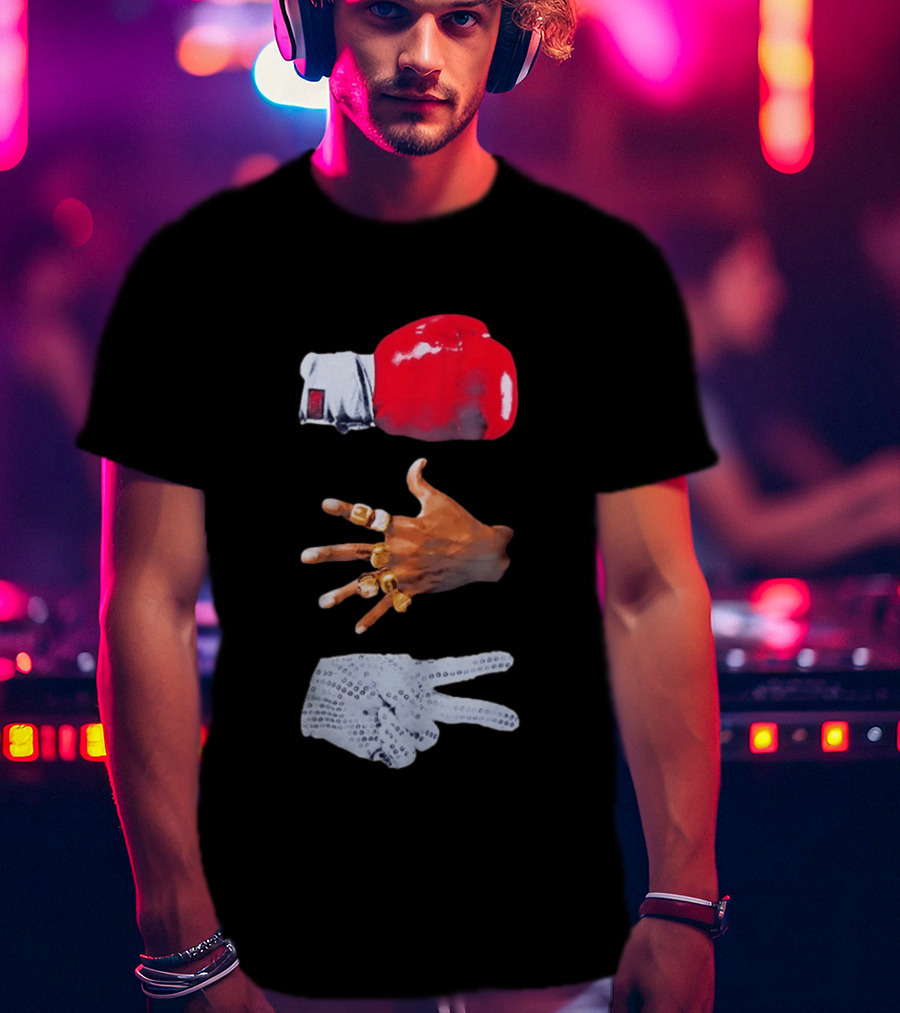 Michael Jordan MJ Jackson Michael Tyson Gloves T-Shirt