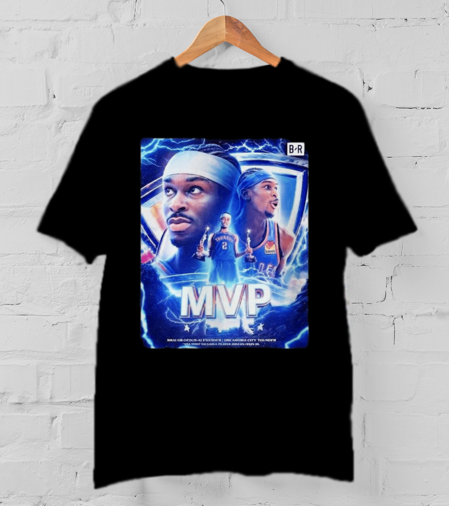 Shai Gilgeous Alexander MVP Thunder 2024 Electrifying Tribute B/R Edition T-Shirt