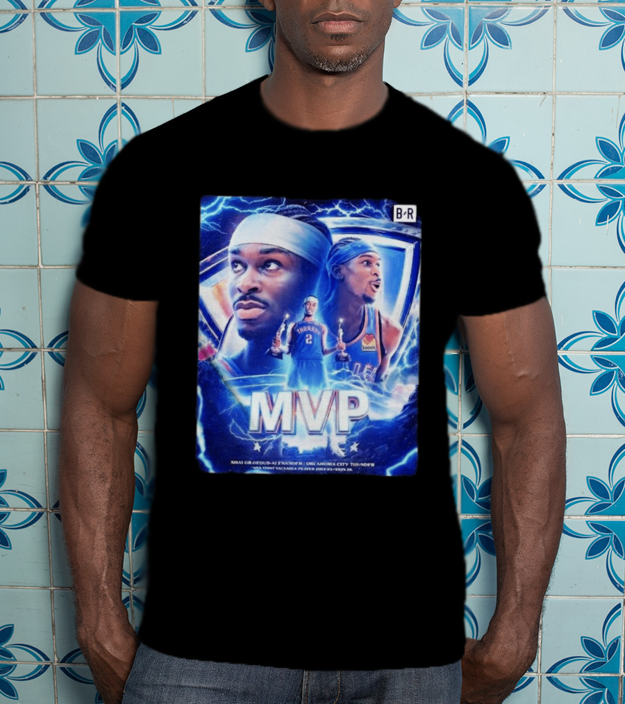 Shai Gilgeous Alexander MVP Thunder 2024 Electrifying Tribute B/R Edition T-Shirt