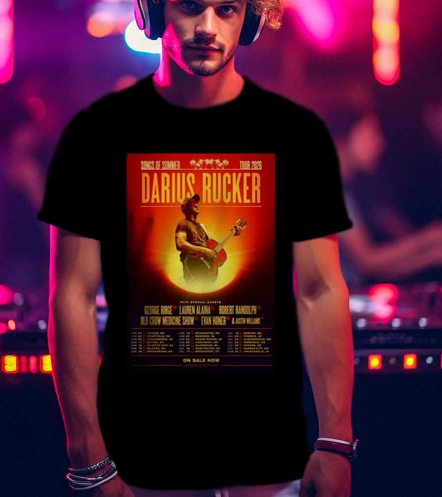 Darius Rucker Songs Of Summer Tour 2026 With Special Guests T-Shirt