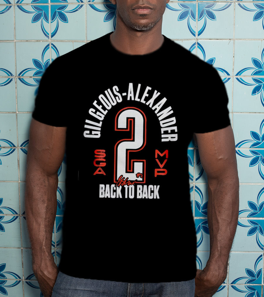 Gilgeous Alexander 2 MVP Back To Back SGA T-Shirt