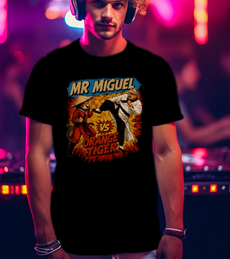Mr Miguel Vs Orange Tiger Martial Arts Showdown T-Shirt