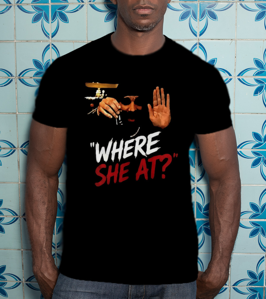Where She At Drake Burning Bridges Hand Gesture And Chained Necklace T-Shirt