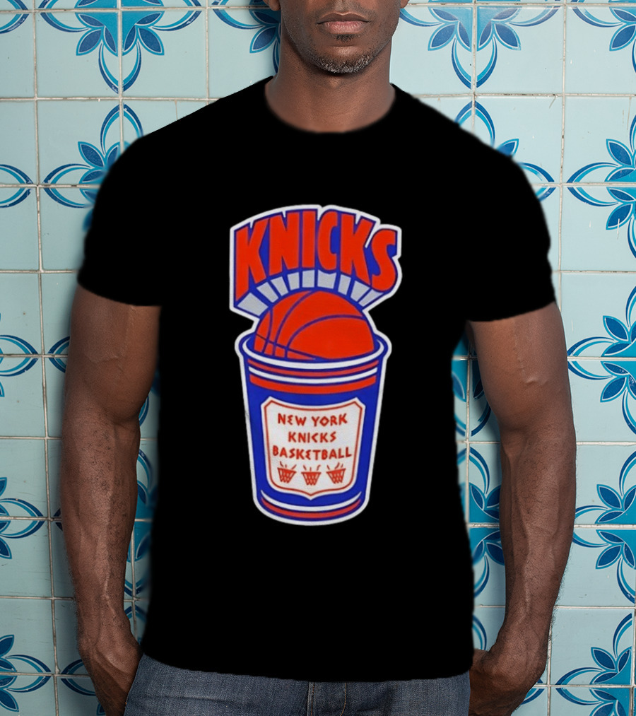 New York Knicks Basketball Orange Cup Knicks T-Shirt