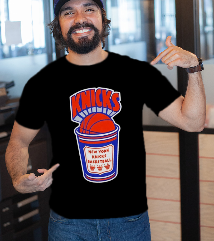 New York Knicks Basketball Orange Cup Knicks T-Shirt