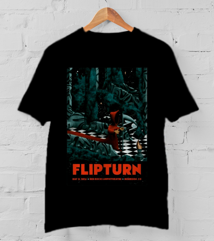 FlipTurn May 21 2026 Red Rocks Amphitheatre Morrison CO T-Shirt