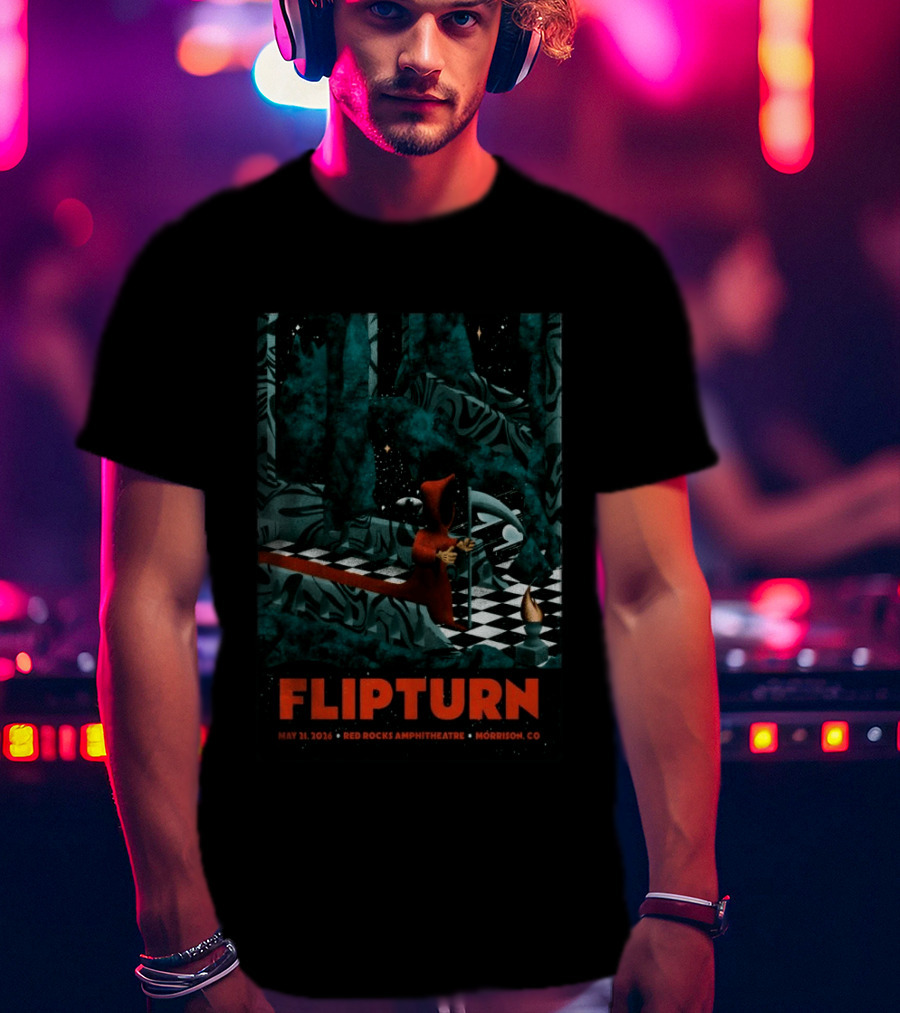 FlipTurn May 21 2026 Red Rocks Amphitheatre Morrison CO T-Shirt