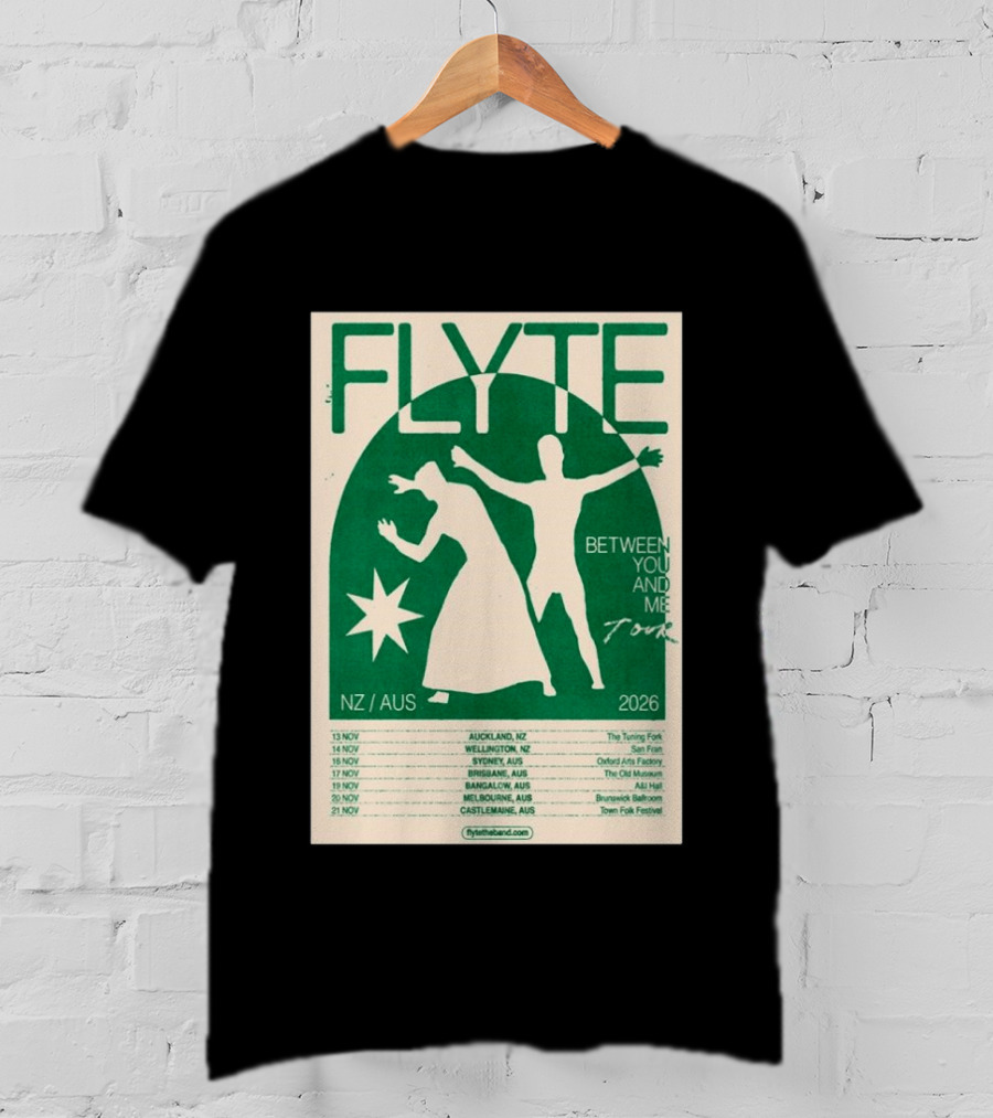 Flyte Between You And Me Tour NZ AUS 2026 T-Shirt