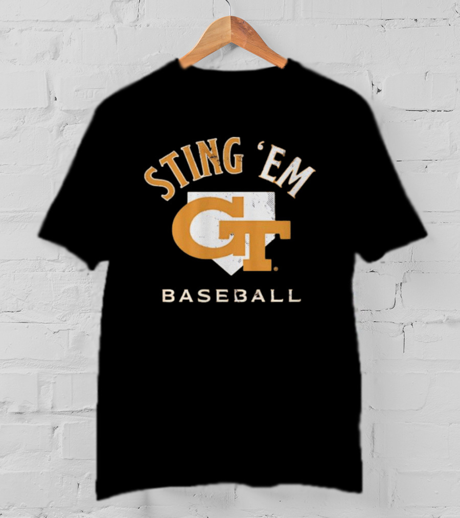 Georgia Tech Yellow Jackets Sting 'Em GT Baseball Home Plate T-Shirt