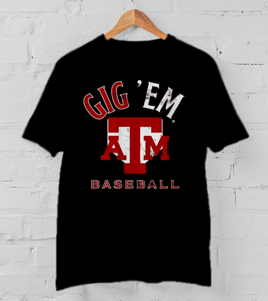 Texas A&M Gig 'Em Baseball Home Plate T-Shirt