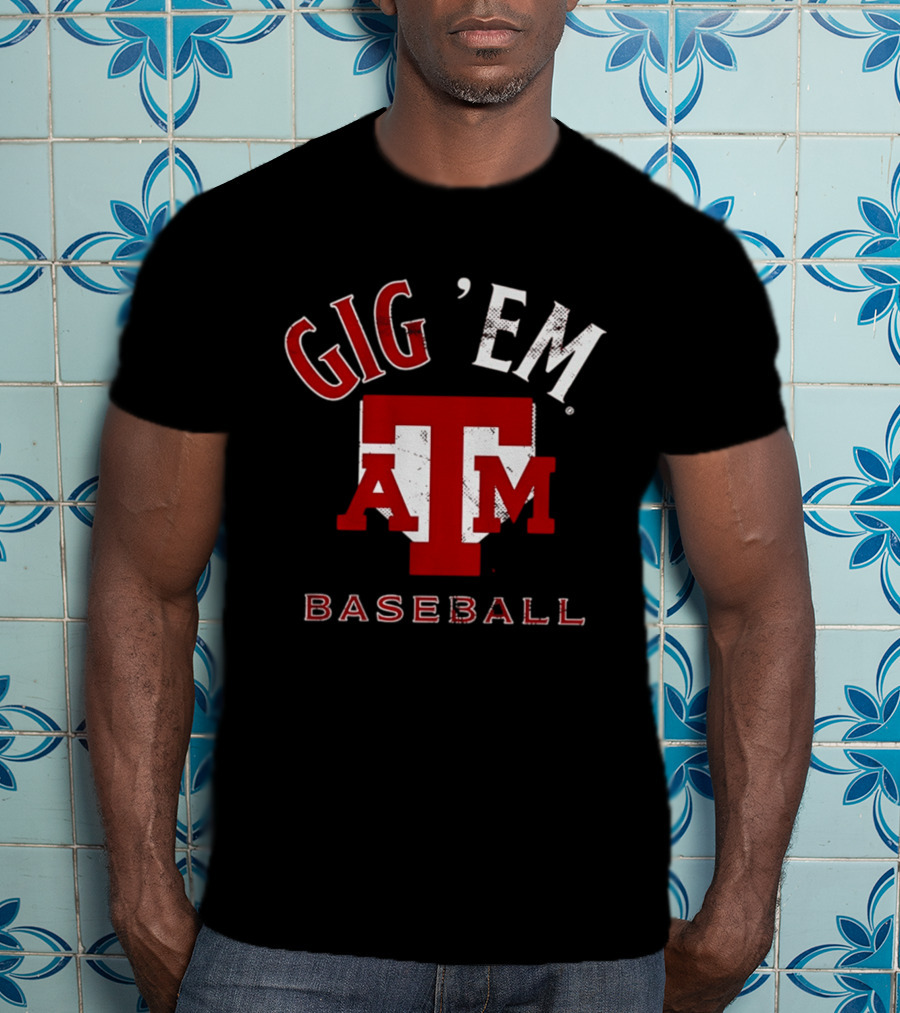Texas A&M Gig 'Em Baseball Home Plate T-Shirt