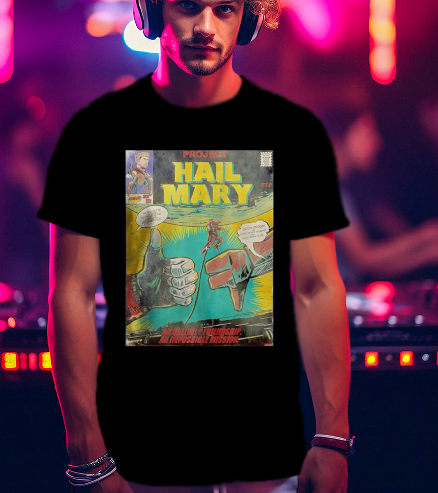 Project Hail Mary Comic Cover An Unlikely Friendship An Impossible Mission T-Shirt