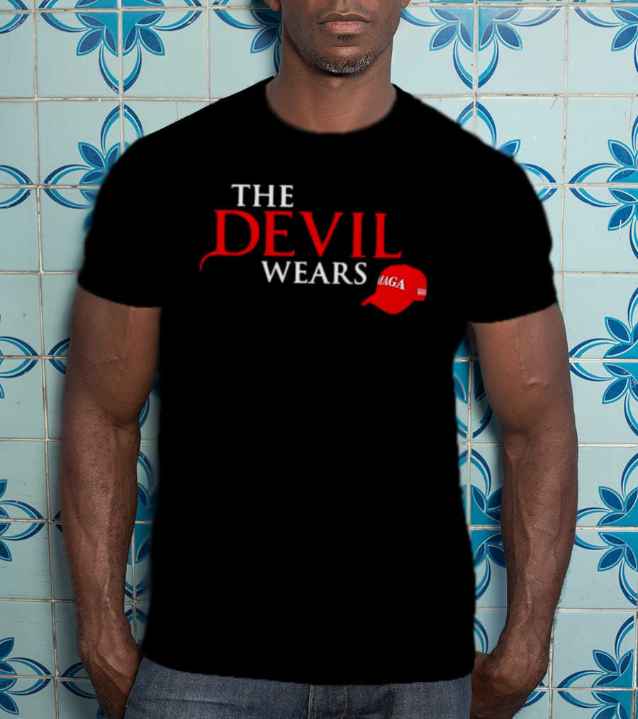 The Devil Wears MAGA Hat Red T-Shirt