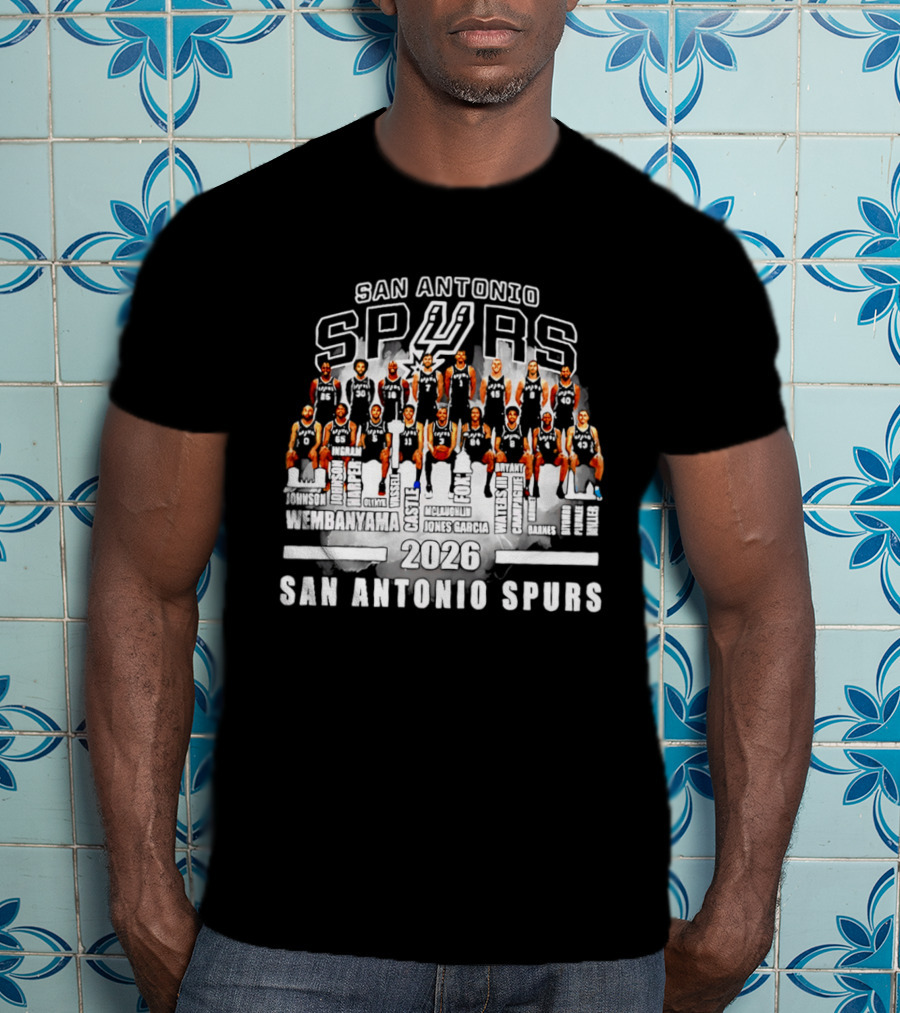 San Antonio Spurs Players 2026 Names Lineup T-Shirt
