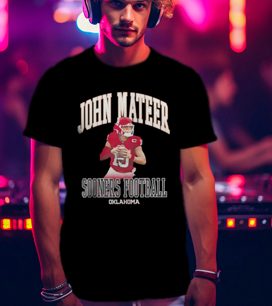 John Mateer Oklahoma Sooners Football Quarterback Player T-Shirt