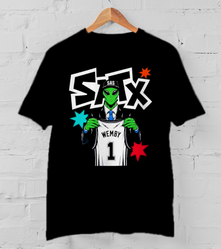 SATX SAS Wemby Alien Holding Wemby 1 Jersey T-Shirt